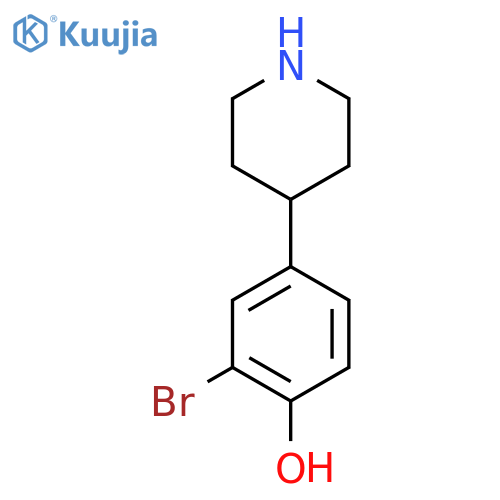 2-bromo-4-(piperidin-4-yl)phenol structure