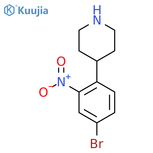 4-(4-bromo-2-nitrophenyl)piperidine structure