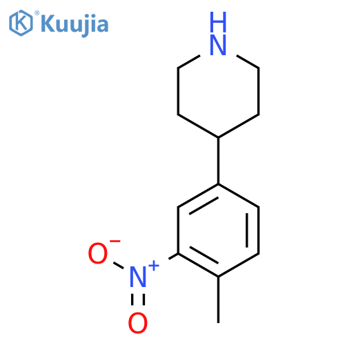 4-(4-methyl-3-nitrophenyl)piperidine structure
