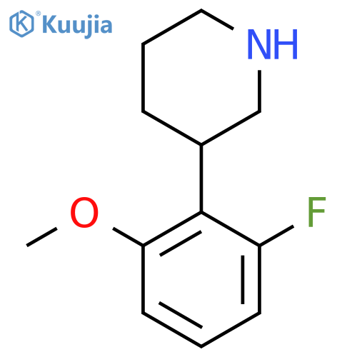 3-(2-fluoro-6-methoxyphenyl)piperidine structure