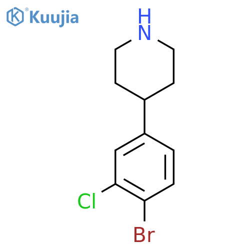 4-(4-bromo-3-chlorophenyl)piperidine structure