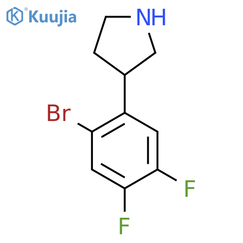 3-(2-bromo-4,5-difluorophenyl)pyrrolidine structure