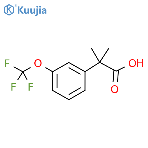 2-methyl-2-3-(trifluoromethoxy)phenylpropanoic acid structure