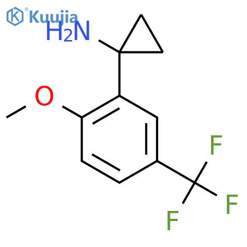 1-2-methoxy-5-(trifluoromethyl)phenylcyclopropan-1-amine structure