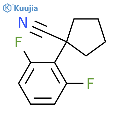 1-(2,6-difluorophenyl)cyclopentane-1-carbonitrile structure