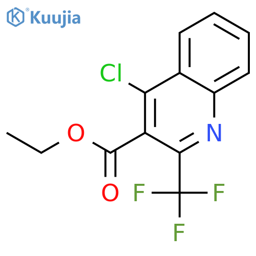 Ethyl 4-chloro-2-(trifluoromethyl)quinoline-3-carboxylate structure