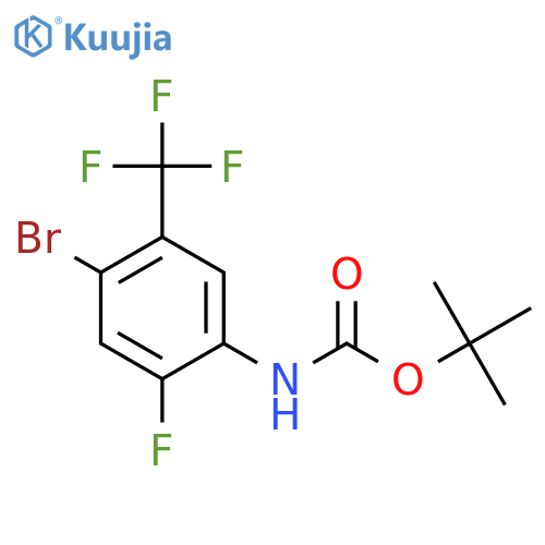 tert-butyl N-4-bromo-2-fluoro-5-(trifluoromethyl)phenylcarbamate structure
