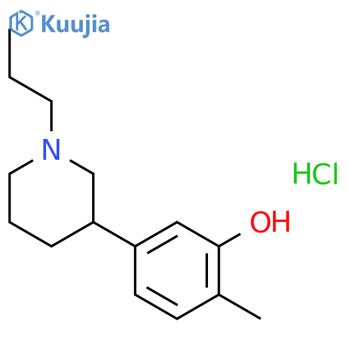 Phenol,2-methyl-5-(1-propyl-3-piperidinyl)-, hydrochloride (1:1) structure