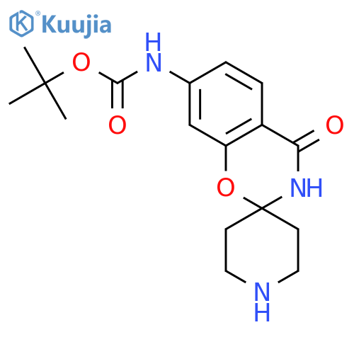 tert-Butyl (4-oxo-3,4-dihydrospiro[benzo[e][1,3]oxazine-2,4'-piperidin]-7-yl)carbamate structure