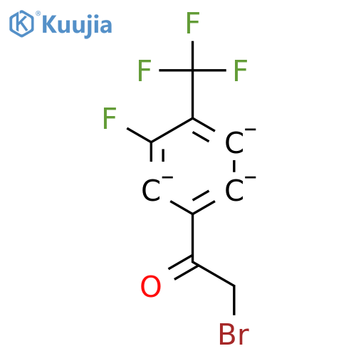 3-fluoro-4-(trifluormethyl) phenacyl bromide structure
