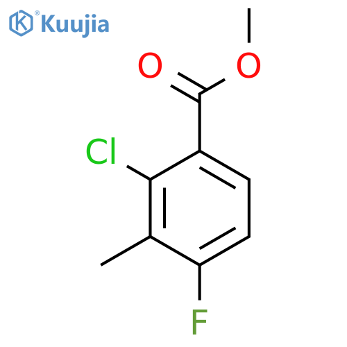 Methyl 2-chloro-4-fluoro-3-methylbenzoate structure
