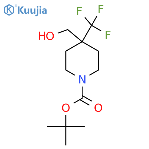 Tert-butyl 4-(hydroxymethyl)-4-(trifluoromethyl)piperidine-1-carboxylate structure