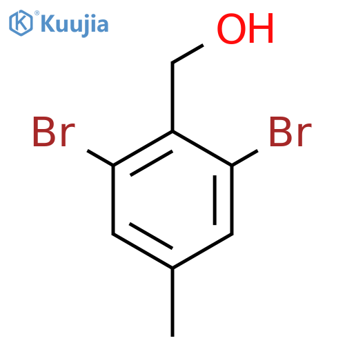 (2,6-Dibromo-4-methylphenyl)methanol structure