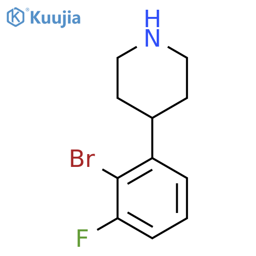 4-(2-bromo-3-fluorophenyl)piperidine structure