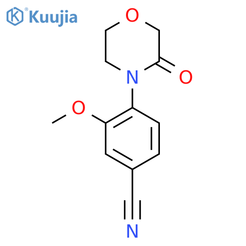 3-methoxy-4-(3-oxomorpholin-4-yl)benzonitrile structure