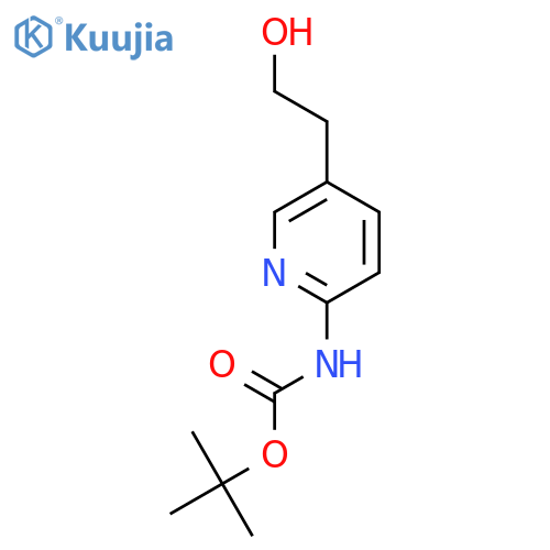 tert-Butyl (5-(2-hydroxyethyl)pyridin-2-yl)carbamate structure