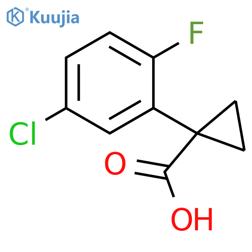 1-(5-chloro-2-fluorophenyl)cyclopropane-1-carboxylic acid structure