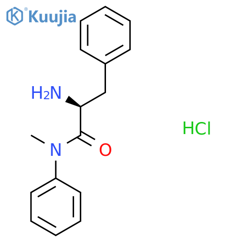 (2S)-2-Amino-N-methyl-N,3-diphenylpropanamide hydrochloride structure