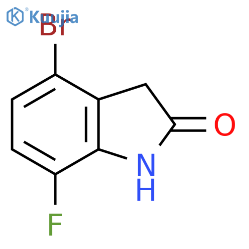 4-Bromo-7-fluoroindolin-2-one structure
