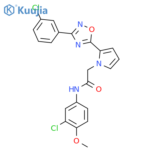 N-(3-chloro-4-methoxyphenyl)-2-{2-[3-(3-chlorophenyl)-1,2,4-oxadiazol-5-yl]-1H-pyrrol-1-yl}acetamide structure