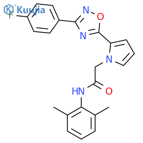 N-(2,6-dimethylphenyl)-2-{2-[3-(4-fluorophenyl)-1,2,4-oxadiazol-5-yl]-1H-pyrrol-1-yl}acetamide structure