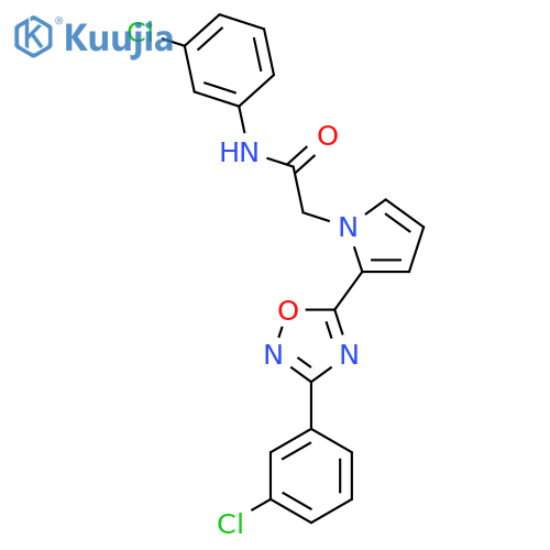 N-(3-chlorophenyl)-2-{2-[3-(3-chlorophenyl)-1,2,4-oxadiazol-5-yl]-1H-pyrrol-1-yl}acetamide structure