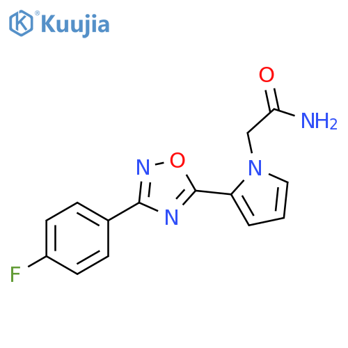 2-{2-[3-(4-fluorophenyl)-1,2,4-oxadiazol-5-yl]-1H-pyrrol-1-yl}acetamide structure