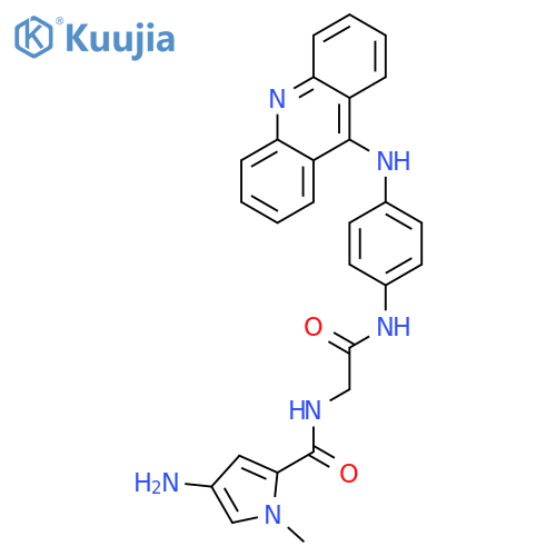 1H-Pyrrole-2-carboxamide,N-[2-[[4-(9-acridinylamino)phenyl]amino]-2-oxoethyl]-4-amino-1-methyl- structure