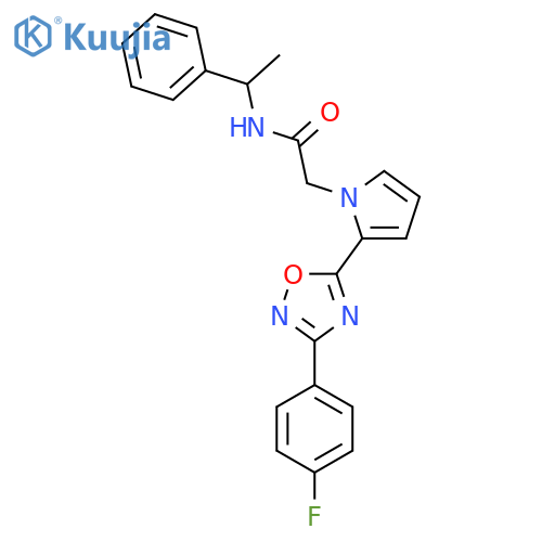 2-{2-[3-(4-fluorophenyl)-1,2,4-oxadiazol-5-yl]-1H-pyrrol-1-yl}-N-(1-phenylethyl)acetamide structure