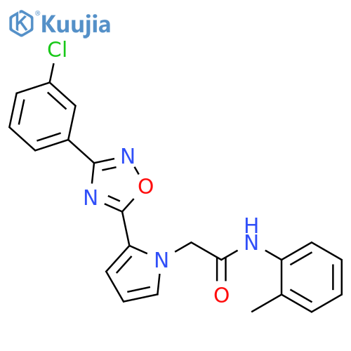 2-{2-[3-(3-chlorophenyl)-1,2,4-oxadiazol-5-yl]-1H-pyrrol-1-yl}-N-(2-methylphenyl)acetamide structure