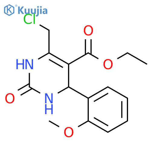 ethyl 6-(chloromethyl)-4-(2-methoxyphenyl)-2-oxo-1,2,3,4-tetrahydropyrimidine-5-carboxylate structure