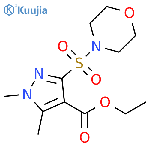 ethyl 1,5-dimethyl-3-(morpholine-4-sulfonyl)-1H-pyrazole-4-carboxylate structure