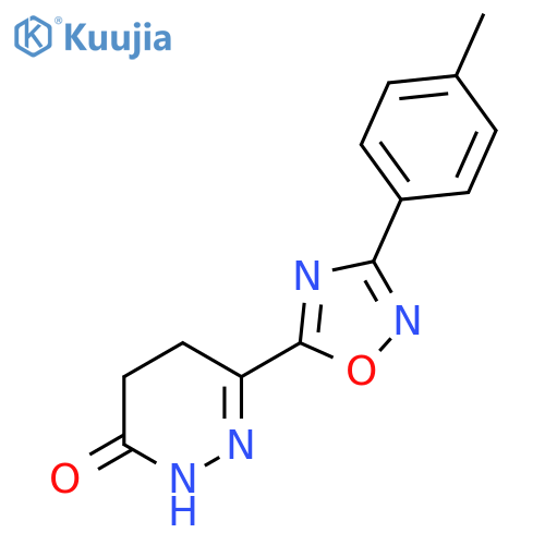 6-(3-p-Tolyl-[1,2,4]oxadiazol-5-yl)-4,5-dihydro-2H-pyridazin-3-one structure