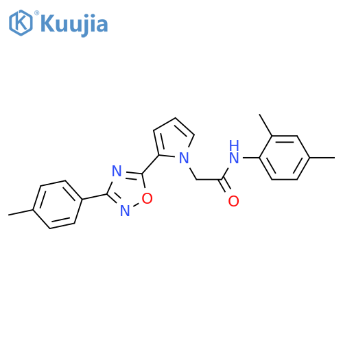 N-(2,4-dimethylphenyl)-2-{2-[3-(4-methylphenyl)-1,2,4-oxadiazol-5-yl]-1H-pyrrol-1-yl}acetamide structure