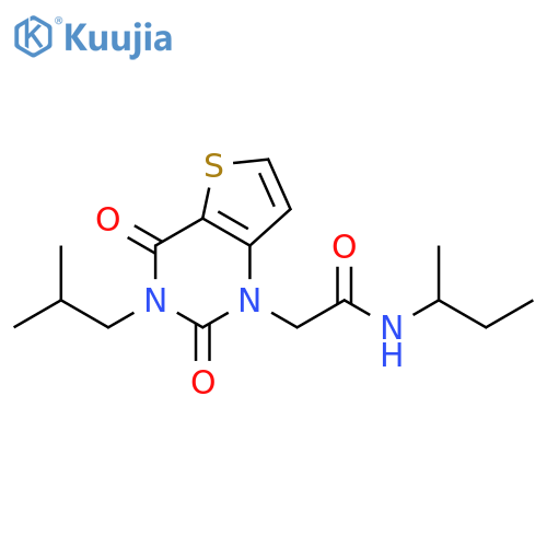 N-(butan-2-yl)-2-[3-(2-methylpropyl)-2,4-dioxo-1H,2H,3H,4H-thieno[3,2-d]pyrimidin-1-yl]acetamide structure