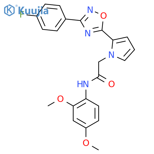 N-(2,4-dimethoxyphenyl)-2-{2-[3-(4-fluorophenyl)-1,2,4-oxadiazol-5-yl]-1H-pyrrol-1-yl}acetamide structure