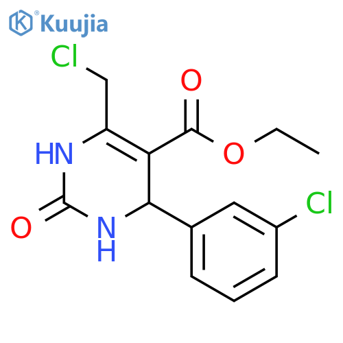 ethyl 6-(chloromethyl)-4-(3-chlorophenyl)-2-oxo-1,2,3,4-tetrahydropyrimidine-5-carboxylate structure