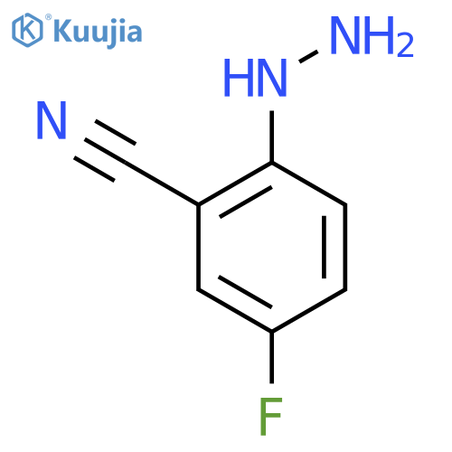 5-Fluoro-2-hydrazino-benzonitrile structure