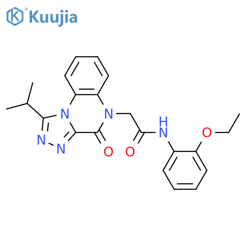 N-(2-ethoxyphenyl)-2-[4-oxo-1-(propan-2-yl)-4H,5H-[1,2,4]triazolo[4,3-a]quinoxalin-5-yl]acetamide structure