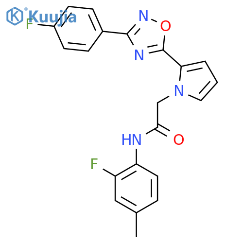 N-(2-fluoro-4-methylphenyl)-2-{2-[3-(4-fluorophenyl)-1,2,4-oxadiazol-5-yl]-1H-pyrrol-1-yl}acetamide structure