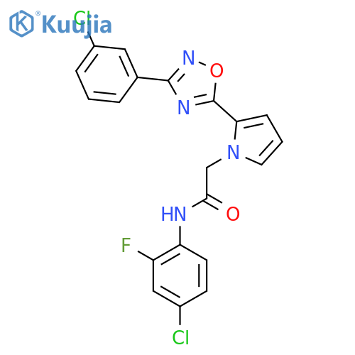 N-(4-chloro-2-fluorophenyl)-2-{2-[3-(3-chlorophenyl)-1,2,4-oxadiazol-5-yl]-1H-pyrrol-1-yl}acetamide structure