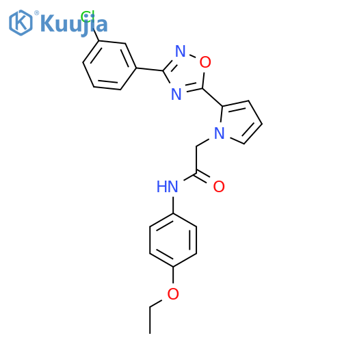 2-{2-[3-(3-chlorophenyl)-1,2,4-oxadiazol-5-yl]-1H-pyrrol-1-yl}-N-(4-ethoxyphenyl)acetamide structure