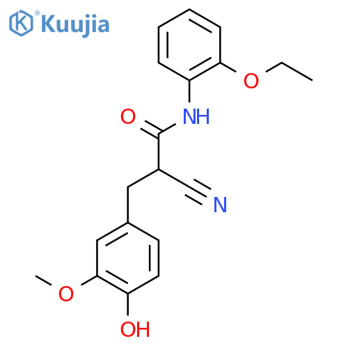 2-Cyano-N-(2-ethoxyphenyl)-3-(4-hydroxy-3-methoxyphenyl)propanamide structure