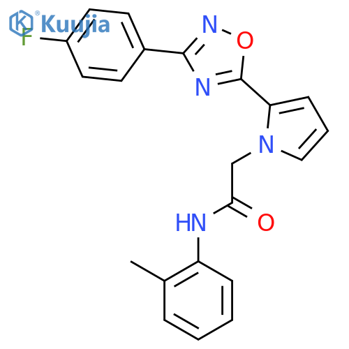 2-{2-[3-(4-fluorophenyl)-1,2,4-oxadiazol-5-yl]-1H-pyrrol-1-yl}-N-(2-methylphenyl)acetamide structure