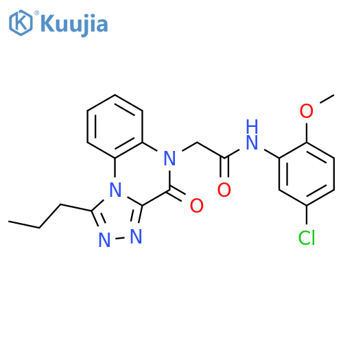 N-(5-chloro-2-methoxyphenyl)-2-{4-oxo-1-propyl-4H,5H-[1,2,4]triazolo[4,3-a]quinoxalin-5-yl}acetamide structure