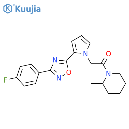 2-{2-[3-(4-fluorophenyl)-1,2,4-oxadiazol-5-yl]-1H-pyrrol-1-yl}-1-(2-methylpiperidin-1-yl)ethan-1-one structure