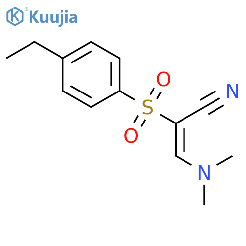 (2E)-3-(dimethylamino)-2-[(4-ethylphenyl)sulfonyl]acrylonitrile structure