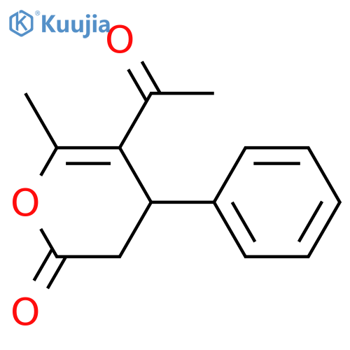 2H-Pyran-2-one, 5-acetyl-3,4-dihydro-6-methyl-4-phenyl- structure