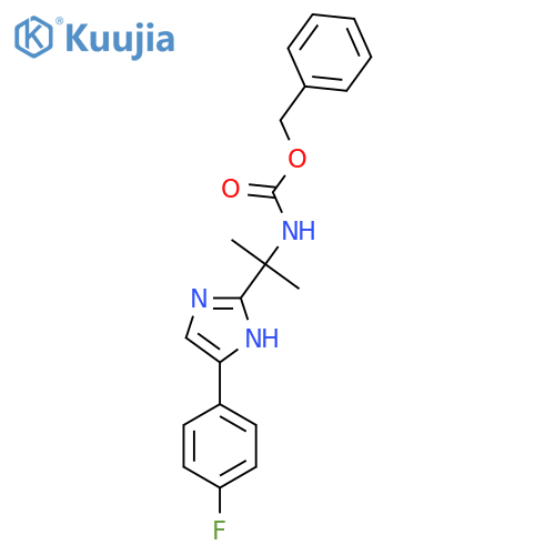 Benzyl (2-(4-(4-fluorophenyl)-1H-imidazol-2-YL)propan-2-YL)carbamate structure