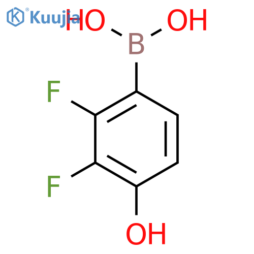 (2,3-Difluoro-4-hydroxyphenyl)boronic acid structure